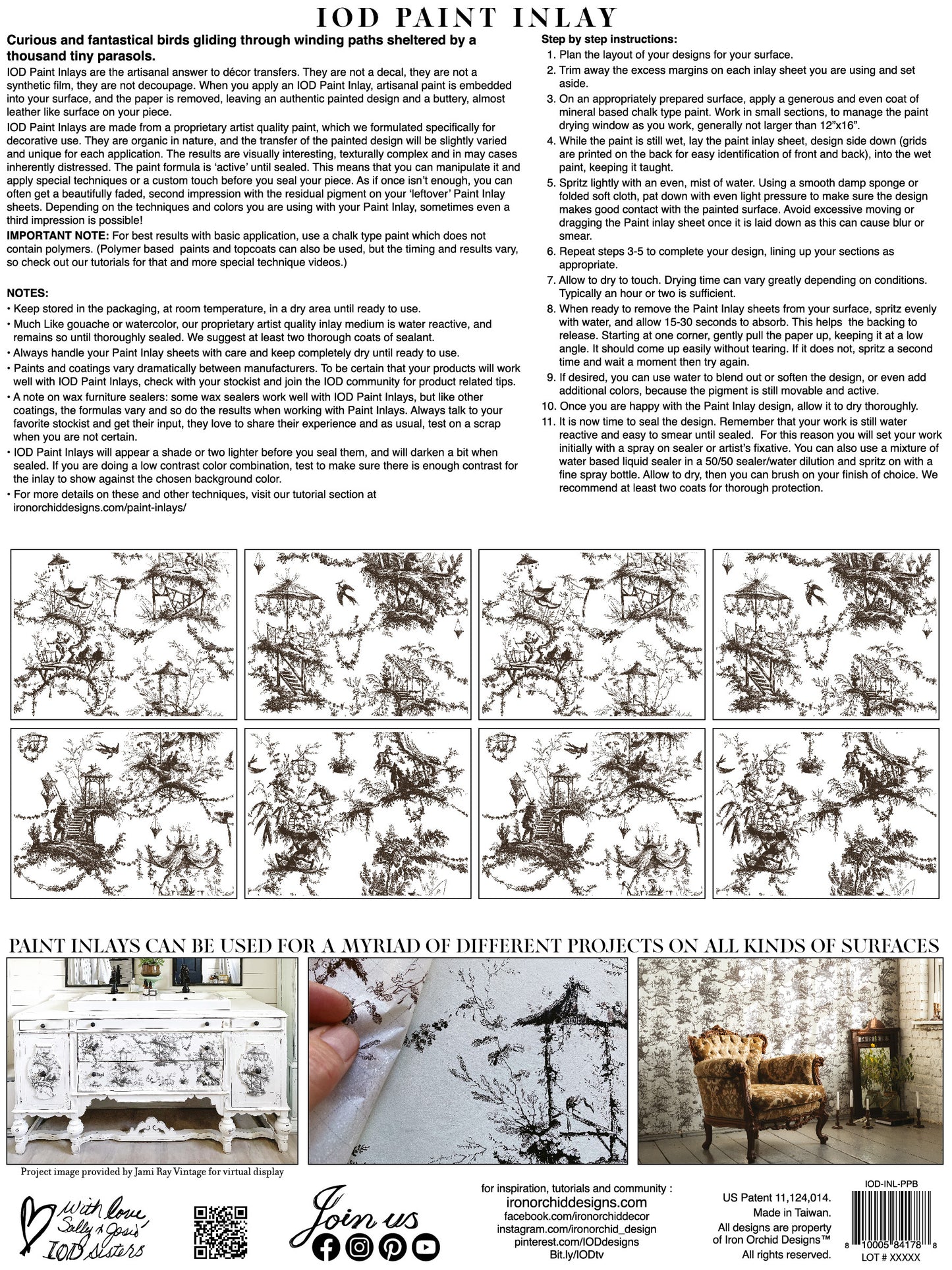 Petits Parasols Paint Inlay