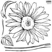 Sunflowers IOD Stamp