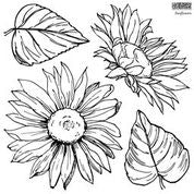 Sunflowers IOD Stamp