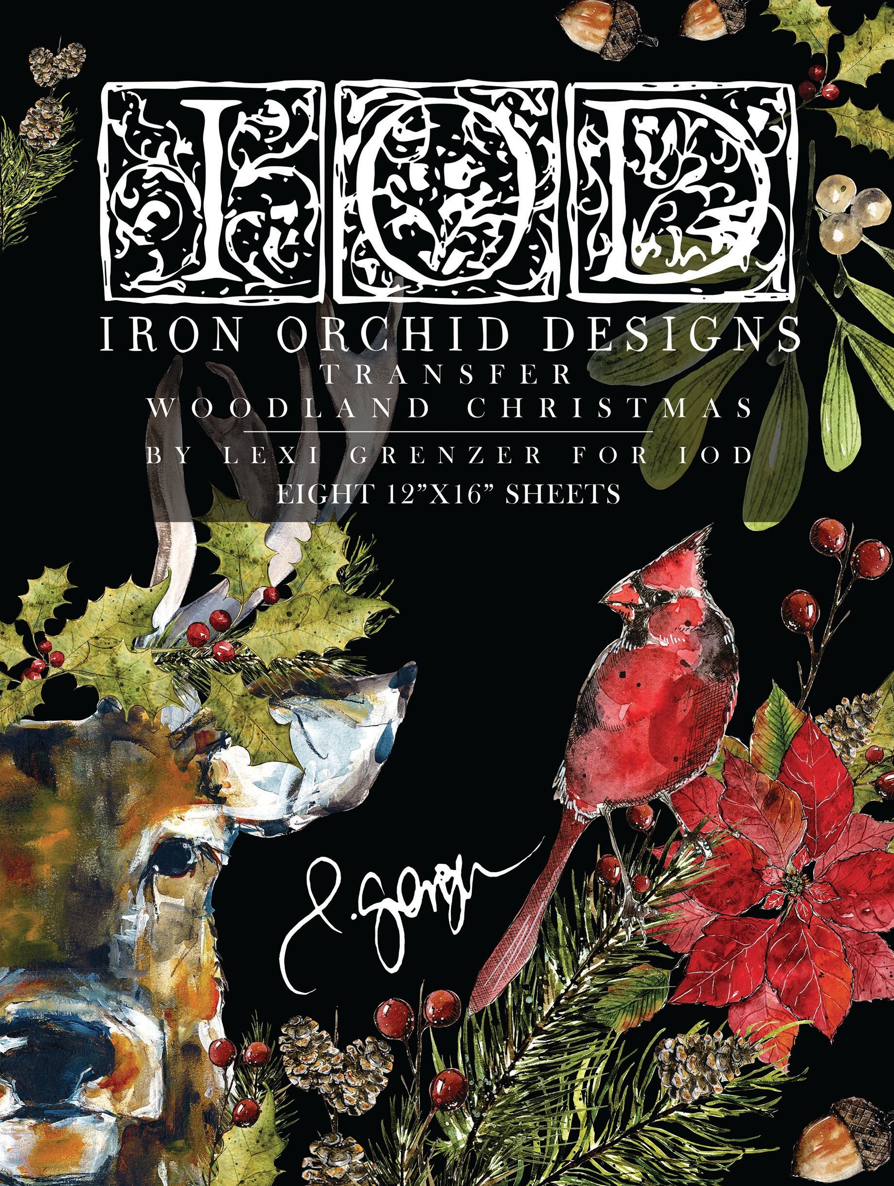 Iron Orchid transfer woodland Christmas high quality