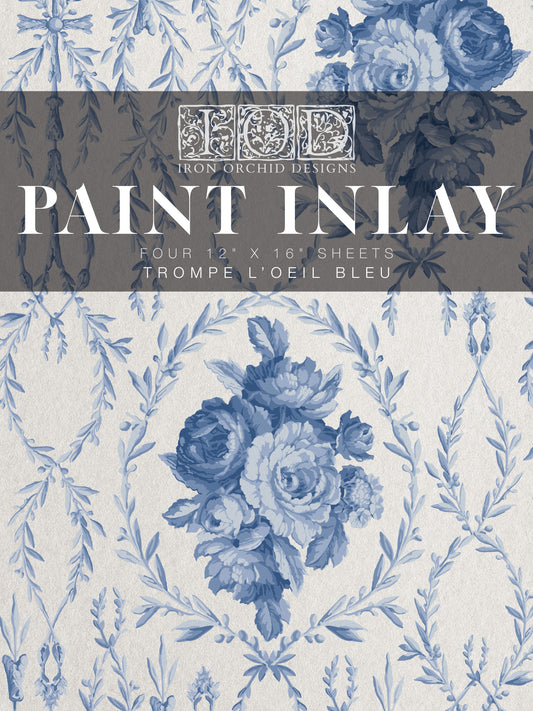 Trompe l'oeil Bleu Paint Inlay