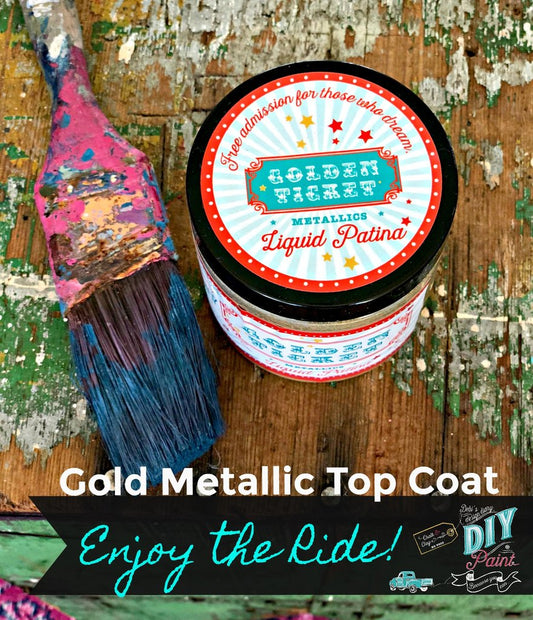 Gold Metalic Patina DIY Paint